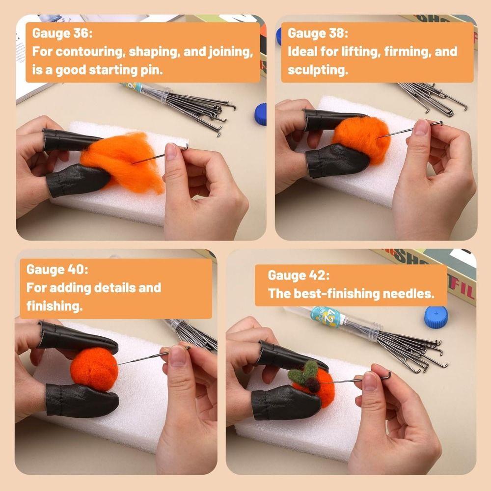 34Pcs/Set Creative Felting Needles with Bottle Wool Felting Needles Kit  Doll Making Tools