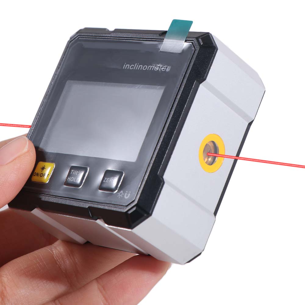 Four Sided Display Angle Gauge Digital Display Accurate Angle Gauge Magnetic Suction Compact Level Protractor Inclinometer