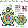 Easter Bunny Design Kids Dart Board with 12 Sticky Balls, Easter Gifts Party Decor Crafts DIY Toys for Children Ages 4-10