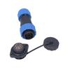 IP68 Waterproof Plug Socket Flange Aviation Male Female Butt Power Connector AC250V 5A SP208 Pin
