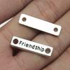 20 stuks Woord Connector Bedels Voor Sieraden Maken Antiek Brons Zilverkleurige Hangers DIY Ambachten Maken Onderdelen Tibetaanse Sieraden