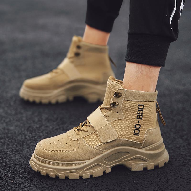 

Мода 2019 Осень Новая мода Повседневная Высокая Помощь Сапоги Мужские Кожаные Инструментальные Сапоги Мужские Дикие Дезерты Сапоги jkm45 6.5 коричневый