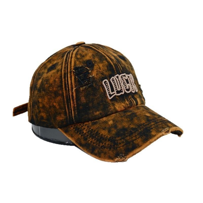 Vintage Cotton Baseball Cap With Embroidery And Wide Brim For All Seasons