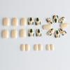 24Pieces Christmas Party Artificial Nail Green Red Tree Press On Nail ABS Material No Glues Needed Nail Art