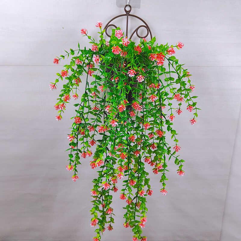 Verdor Montado en la Pared: Enredadera de Flores Artificiales Larga y Hojas Decorativas para Espacios Interiores/Exteriores