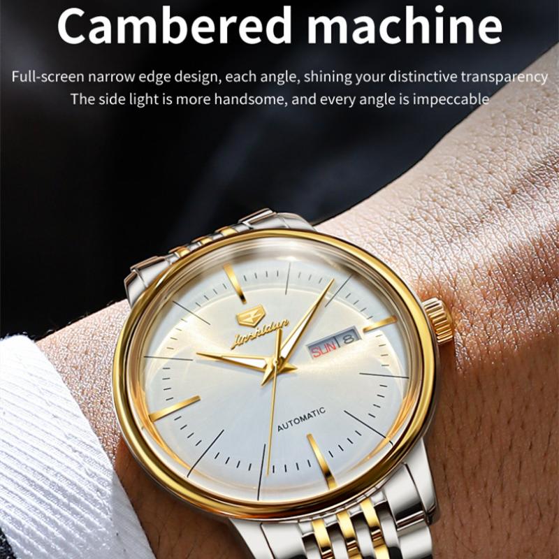 JINSHIDUN New Business and Leisure Men's Watch Business Simple Waterproof Luminous Automatic Mechanical High-end Men's Watch