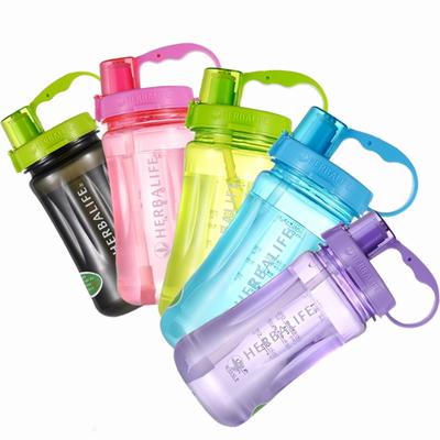 Cute Oversized Water Bottle Portable Space Bottle Sports Nutrition Shaker Bottle 1L with Straw Kettle Transparent Cup