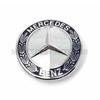 Mercedes-Benz Genuine Vehicle Bonnet Star Emblem Badge (221-817-00-16, Chrome and Blue Laurel Wreath)