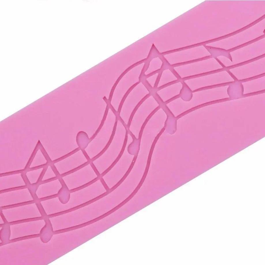 1Pcs Cake Decoration Molds Music Lace Silicone Mold Lace Note Silicone Cake Wedding Cookie Chocolate Silicone Molds Pastry Tools