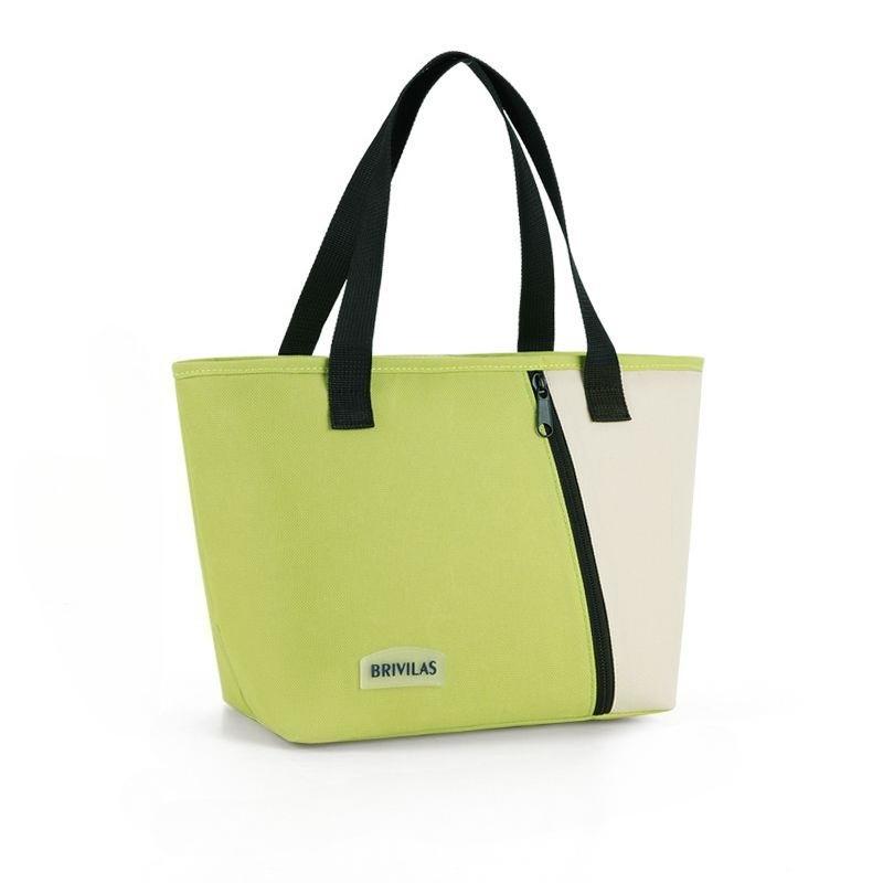 Портативная сумка-ланч для работы Дофамин Простой цветовой подбор Портативная сумка-ланч Сумка для пикника на открытом воздухе Большая вместимость Сумка-холодильник для сохранения свежести Термоизоляция зелёный