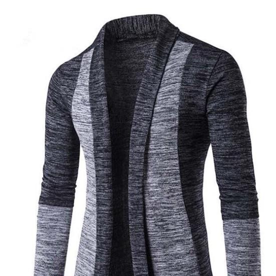 Winter Sweater Coat Contrast Colors Cardigan Vintage Long Sleeve Extra Warm Winter Coat