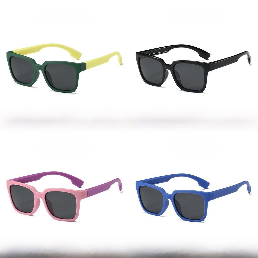 Óculos de Sol Quadrados para Crianças Com Lentes Polarizadas Tac Para Esportes ao Ar Livre e Moda