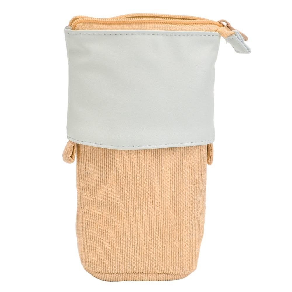 Adjustable Height Telescopic Pencil Pouch Multi-functional Storage Pouch Beauty Arrangement жёлтый