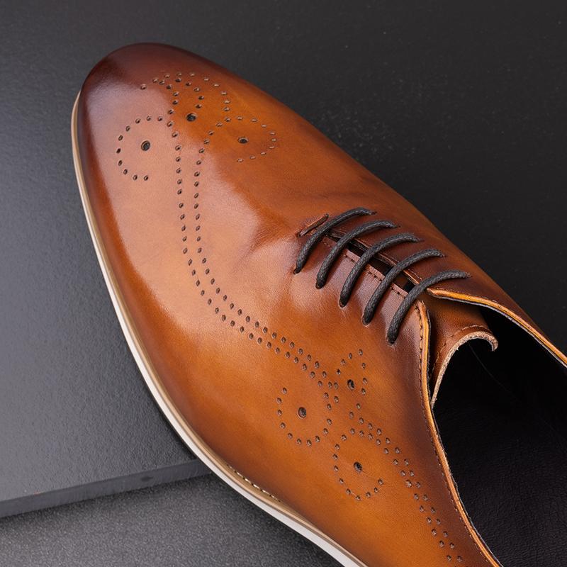 Mode Mode Herrenschuhe Leder Oxfords für Herren Zapatos De Hombre Elegantes Design Bequeme EVA-Gummi-Sohle Kleid Büro Herrenschuhe