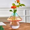 Boho Mushroom Vase - Hydroponic Cylinder Planter for Living & Dining Room, Vibrant Pastel Colors, Perfect for Coffee Shop & Home Decor, Plant Deco