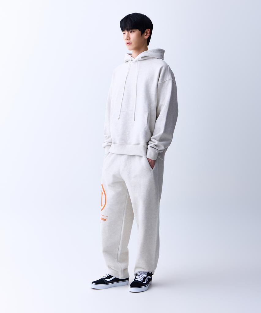 ADERNM Logo Sweatband Pants White Melange