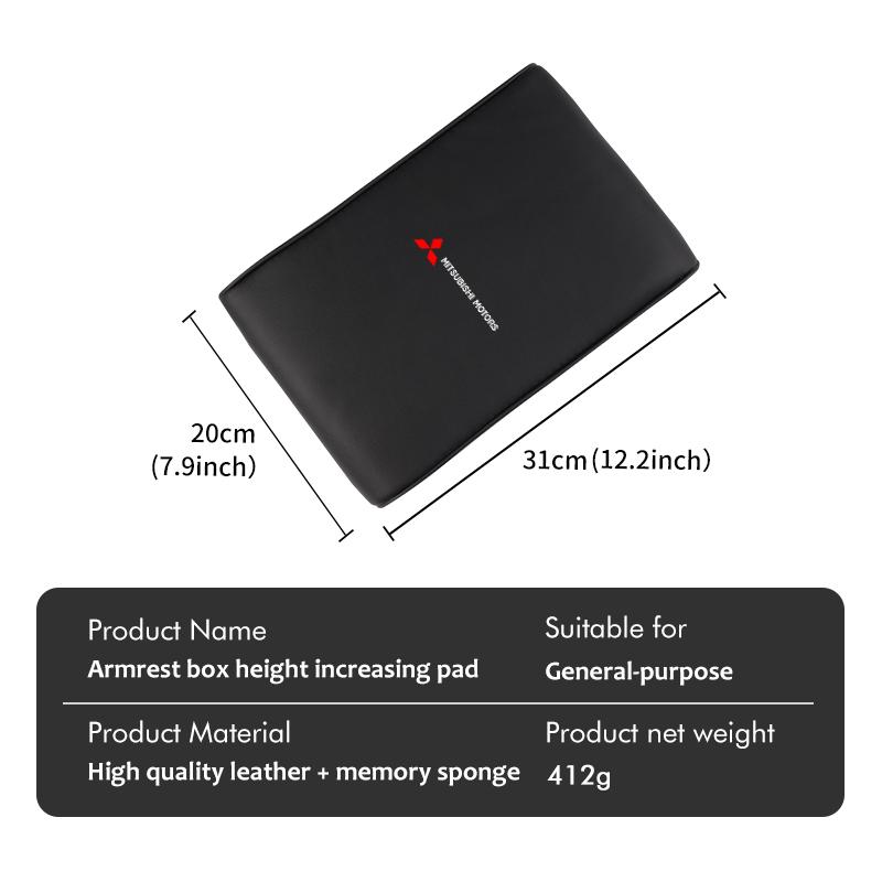dnsh2 Car Armrest Box Height Increasing Pad Protective Cover For Mitsubishi Outlander Lancer L200 ASX Pajero Grandis Eclipse