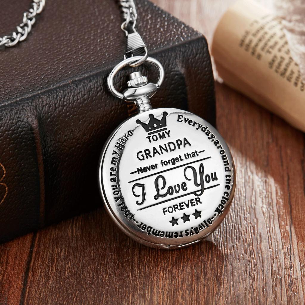 Engraved Vintage Quartz Pocket Watch Pendant Vintage Pocket Watch