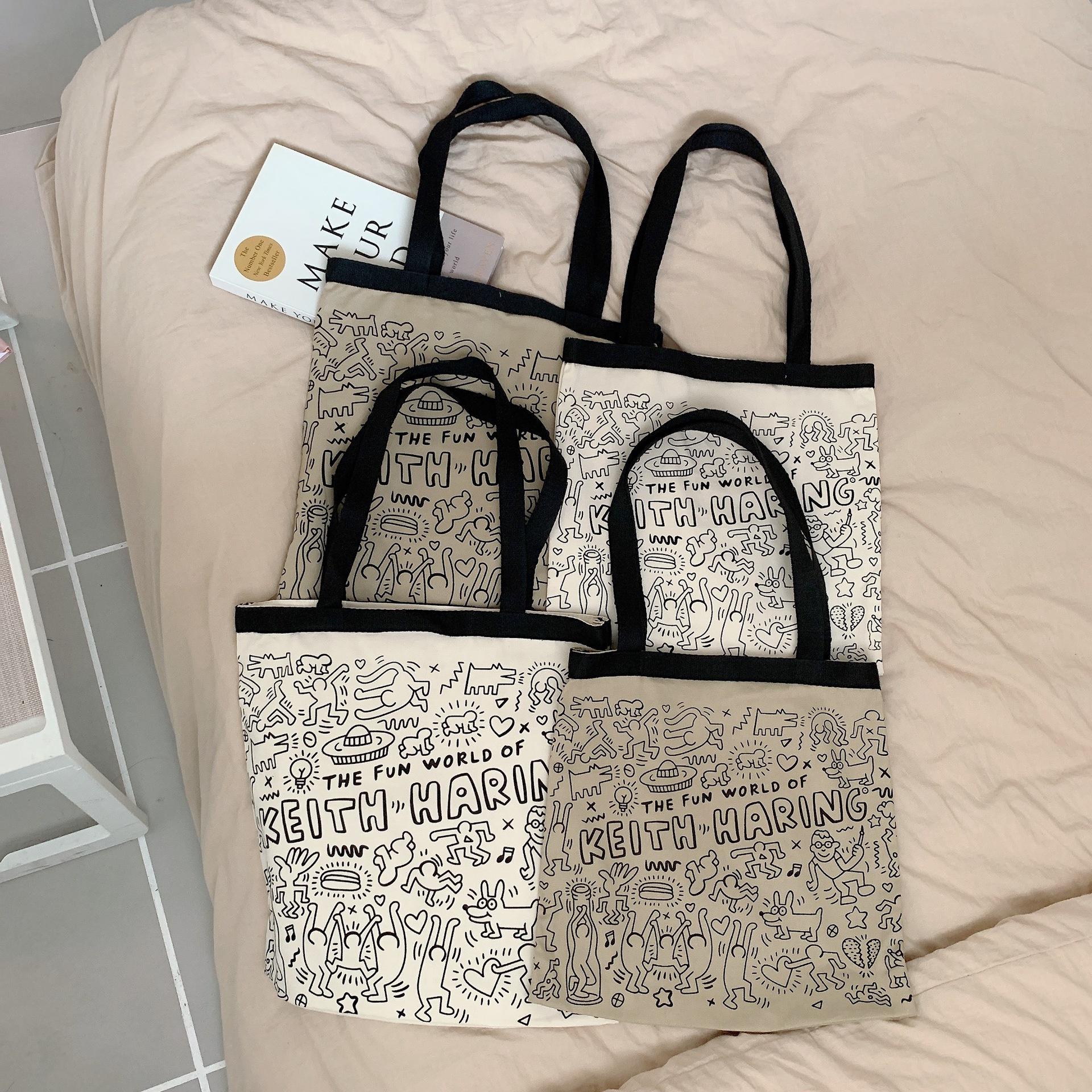 Женская сумка на одно плечо с персонализированной печатью для хранения холста OneSize — фото 3