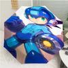 Cartoon Rockman Game Megaman Print Automatic Umbrella, 8 Rib Iron Frame, Plastic Handle, Suitable for Outdoor Travel &Daily , Ideal Gift