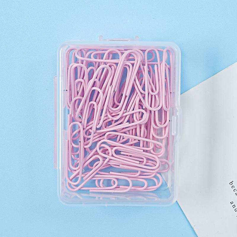 28mm Paperclip Creative Paper Clip Macaron-colored Metal Binding Financial Office Supplies