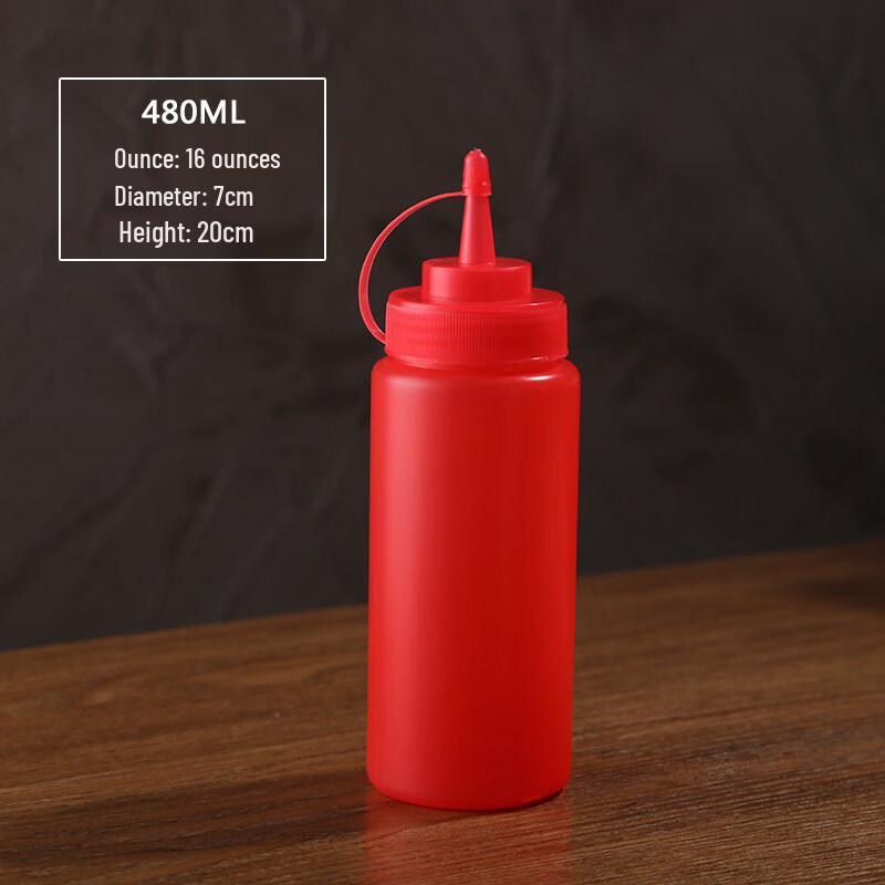 ZISIZ Plastic Squeeze Bottle for Ketchup & Salad Dressing
