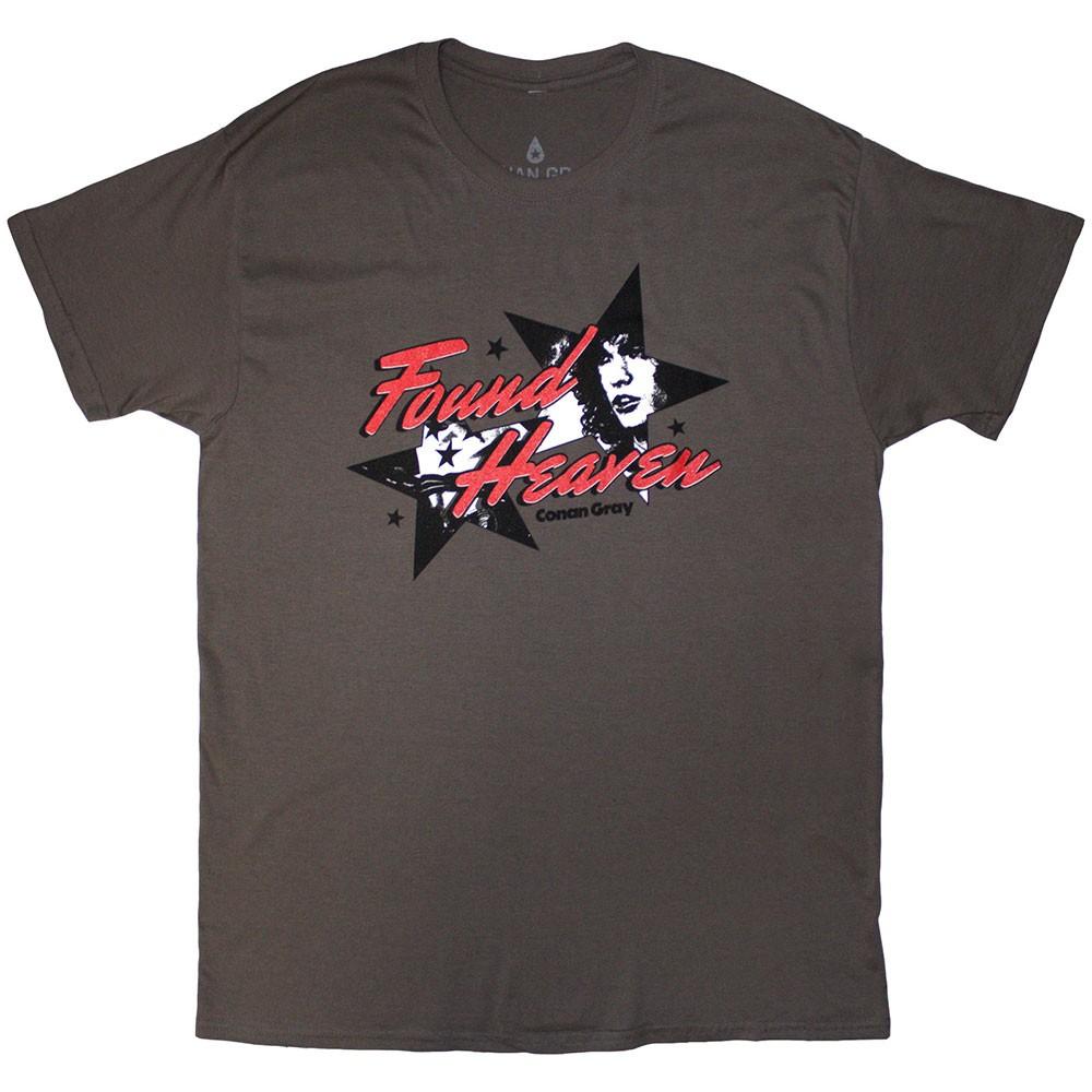 Conan Gray Found Heaven Stars T-Shirt Grey New M
