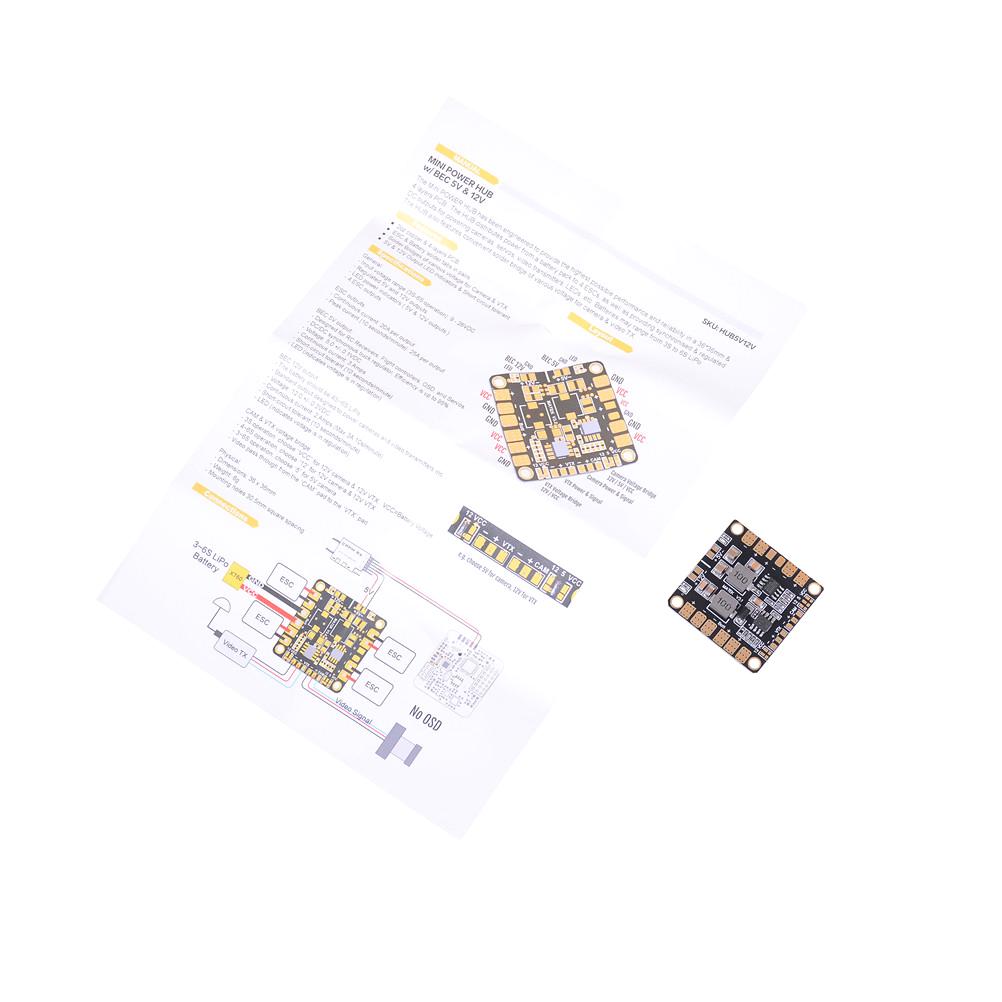 Плата распределения мощности Pdb концентратора мощности квадрокоптера с Bec 5V и 12V для Fpv