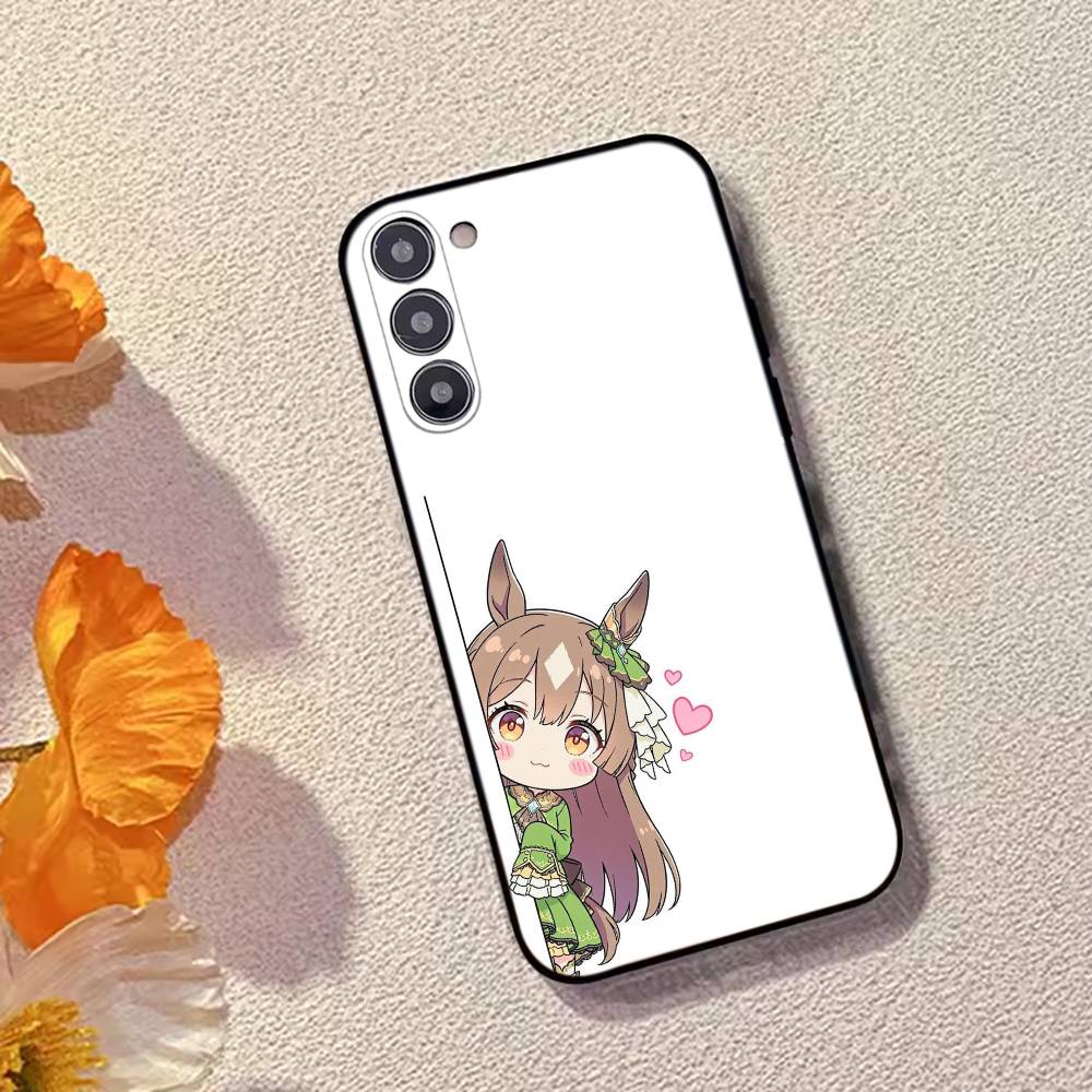 Umamusume Pretty Derby Game Satono Diamond Phone Case Black Silicone Soft For Samsung Galaxy A73,A72,A71,A70,A53,A52,A51