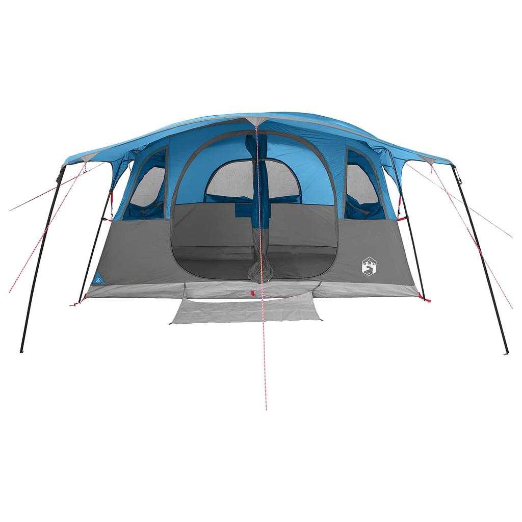 Tunnel Tent with Roof Blue 366 x 244 x 198 cm Polyester and Steel