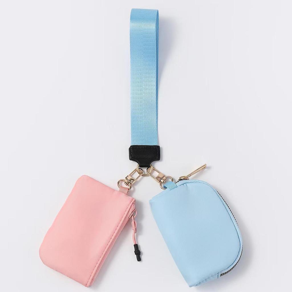 LULU-Style Waterproof Mini Wristlet & Coin Purse with Key Storage and Red Envelope Pocket
