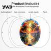 Home Decoration Gift Acrylic Puzzle Pendant, Round Stained Glass Style Hanging Ornament, 7.48 Mindful Weekend Activity Inch Window for DIY Sun Catcher