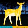 Luminous Fiberglass Sika Deer Sculpture for Garden Lawn Decoration