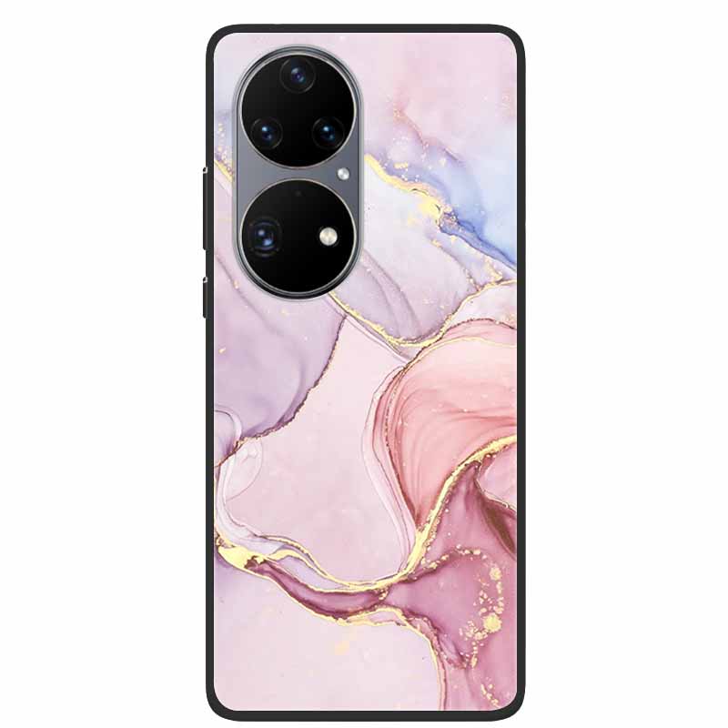 Para Huawei P50 Pro Funda P50E Resistente a Golpes Suave Silicona Funda de Teléfono Para Huawei P50Pro Cubierta Trasera P 50 Lujo Protectora TPU Coque