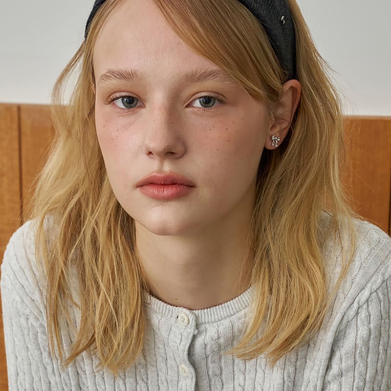 

Широкая повязка на голову Ssecondo Tweed, Yohanna_3 цвета Black