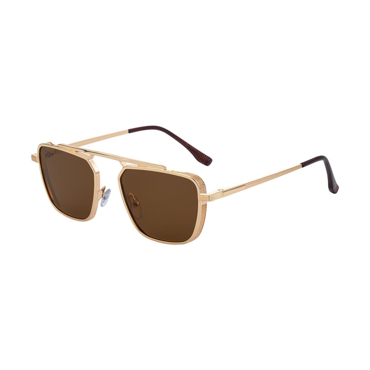 

KAJILA European 2025 Men s Retro Punk Square Sunglasses with Spring Hinges and Sun Protection
