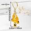 Mini Wine Bottle Keychain 3D Resin Bottle Bag Pendant Beer Bottle Charm Couple Family Keychain Pendant