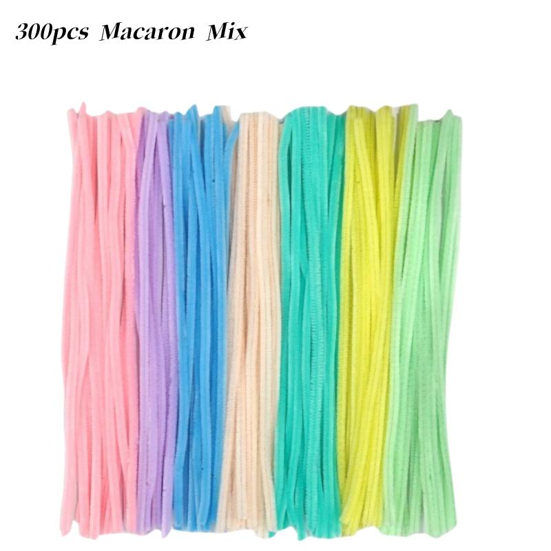 300 Pieces 21 Light Colors Pipe Cleaners Craft Supplies Chenille Stem Pipe Cleaners Bulk for Kids Creative DIY Project