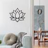 Metall Wandkunst Lotusblume Kunstwerk Wandschild Dekor Heimdekorationen für Wohnzimmer Arbeitszimmer Schlafzimmer Esszimmer