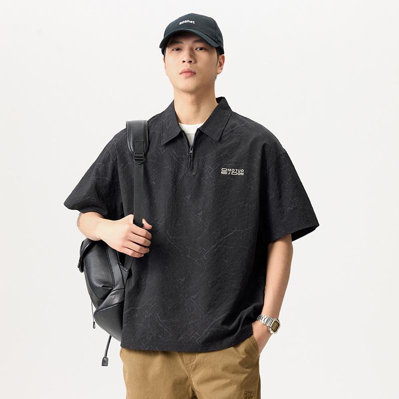 

Новая летняя рубашка из ледяного шелка с пузырчатой текстурой, отложным воротником, свободного кроя, с коротким рукавом 4XL