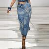 Cross-Border Women's Denim Shorts: Buttoned, Slim Fit, Half-Body Print, Casual, Elastic, Versatile Hot Pants