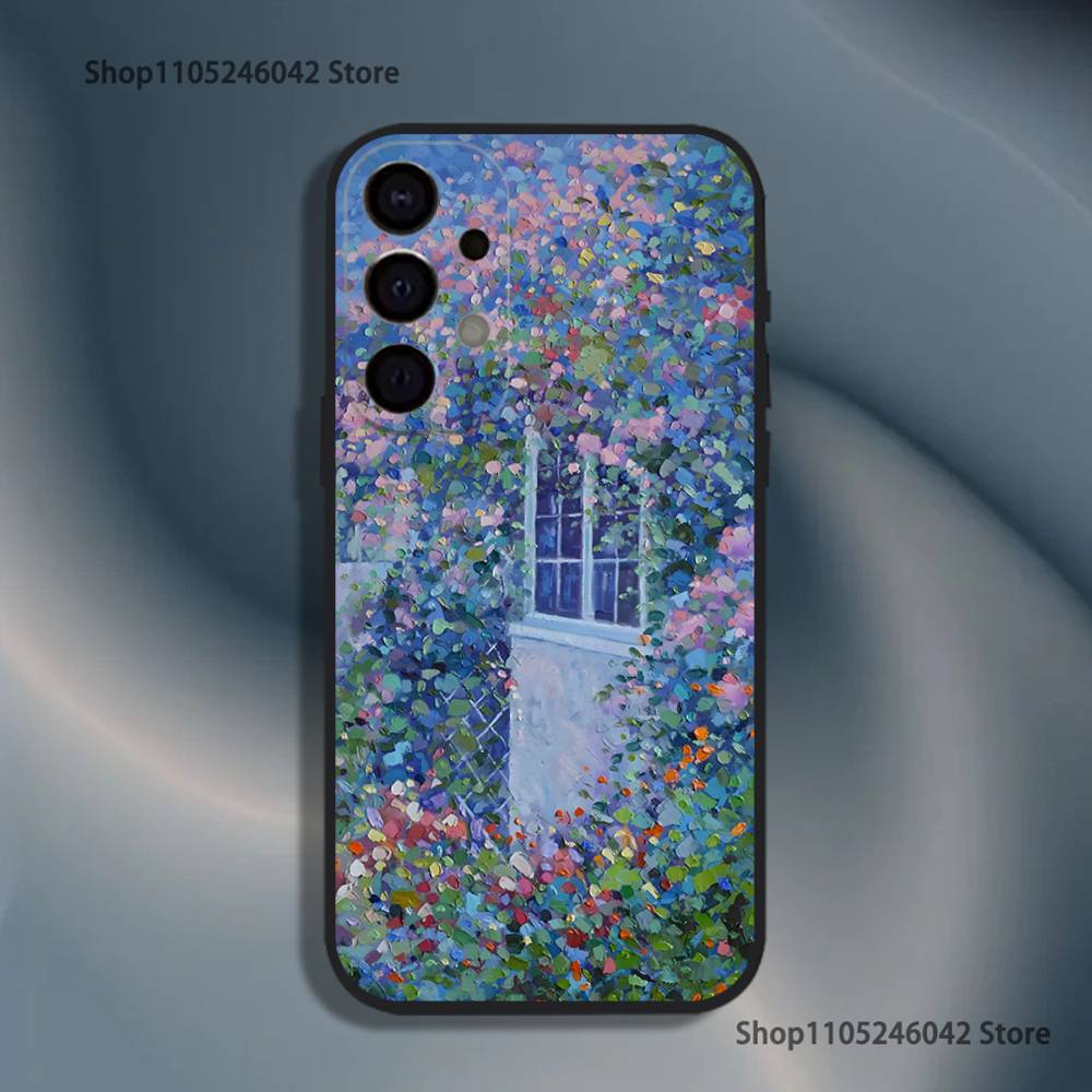 

C-Claude Monet Garden Paint Phone Case For Samsung S26,S25,S24,S21,S22,S23,S30,Ultra,S20,Plus,Fe,Lite,5G Black Cover Samsung S24