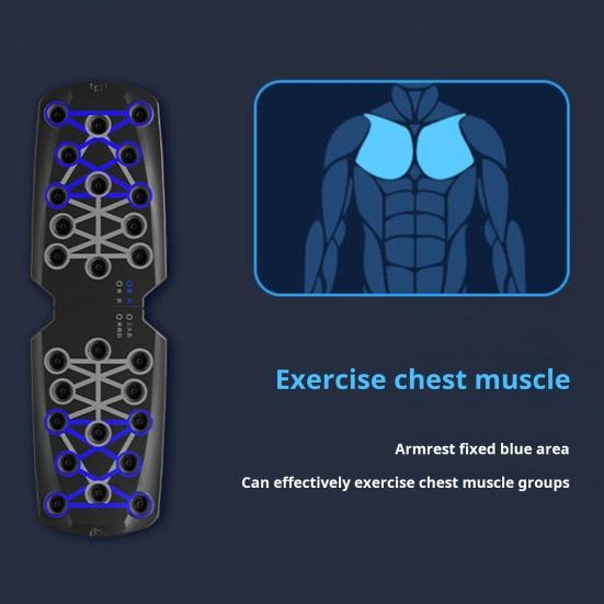 Placă de push-up pliabilă cu mâner anti-alunecare 28 găuri Bărbați Piept Antrenor de mușchi abdominali Placă de bară Push-up Grip Home Gym Echipament de fitness