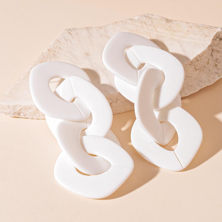 European and American Acrylic Irregular Geometric Silver Needle Earrings Personalized Internet Celebrity Exaggerated Earrings 