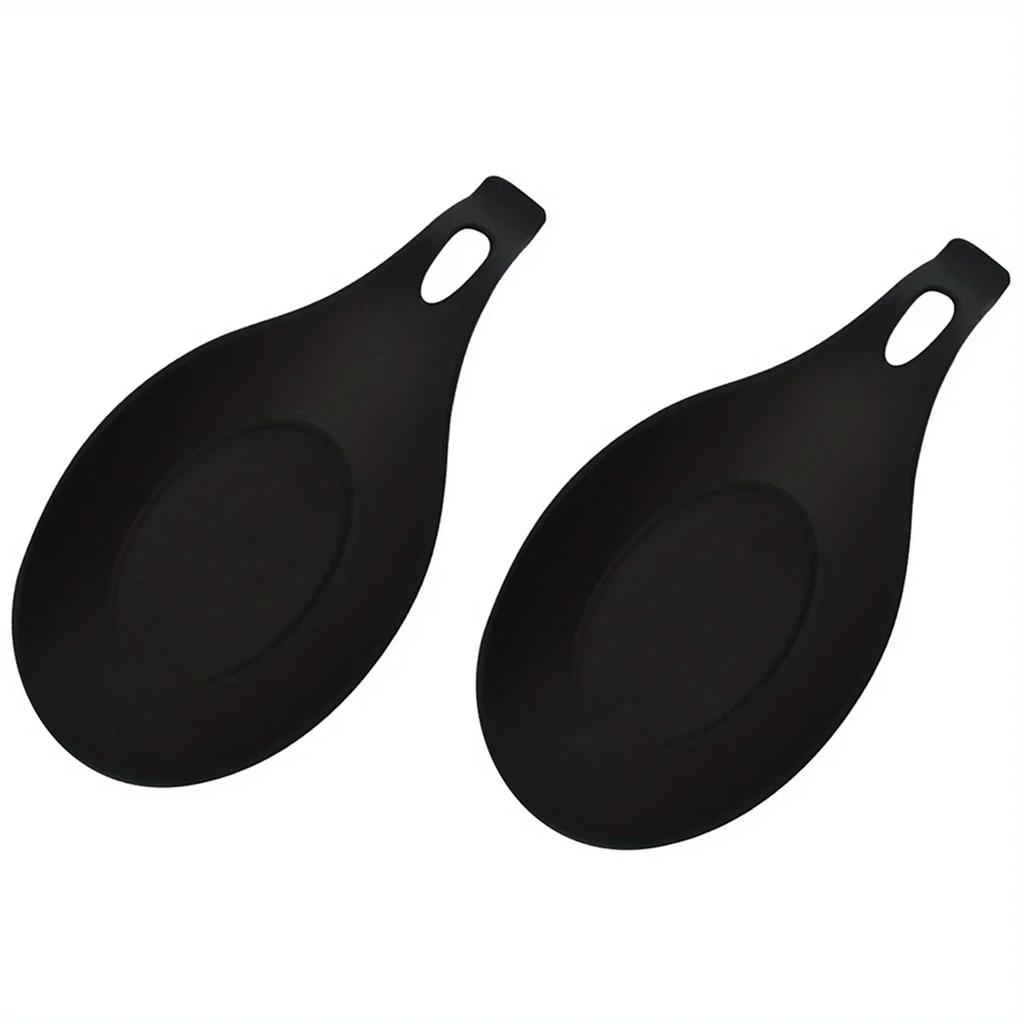 1/2/3pcs-Silicone Spoon Rest Spatula Holder Heat Resistant Utensil Placemat Tray Kitchen Tools