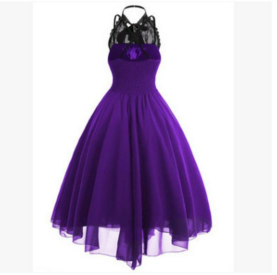 2018 European & American Chiffon Lace Dress - Sexy, Popular Style