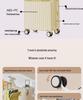 20-Inch Leather Front-Opening Suitcase with Universal Wheels and Combination Lock - Large Capacity for Men and Women