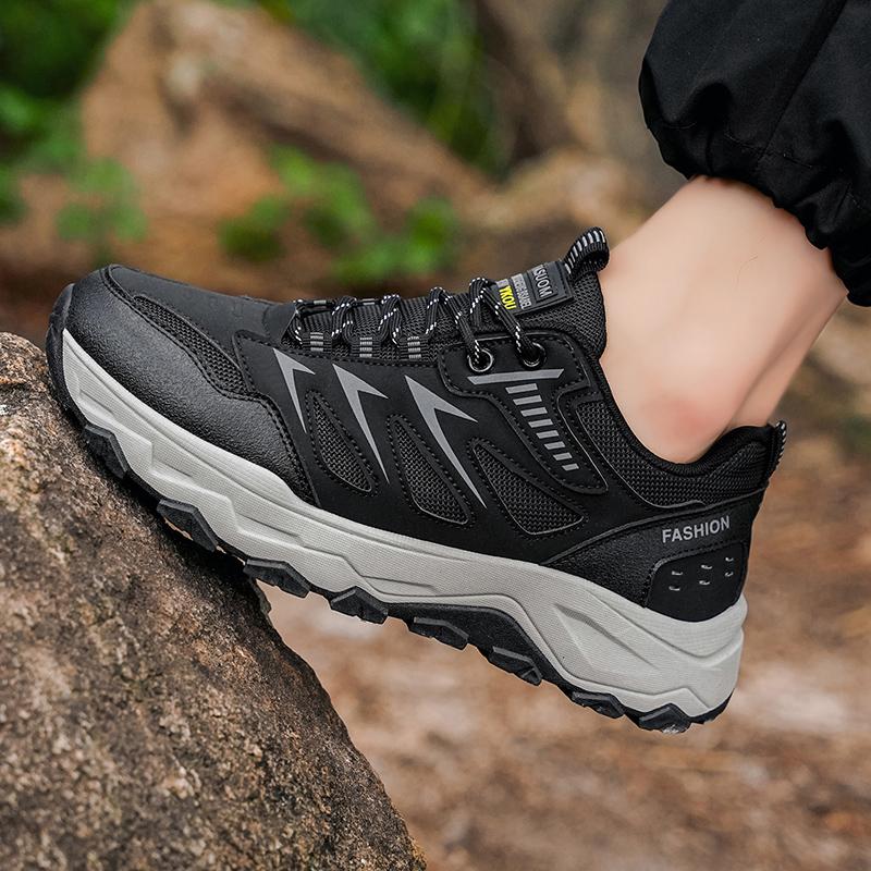 New Arrival Mens Hiking Shoes Breathable Lace Up Trekking Male Cushioning Outdoor Climbing Tourism Sneakers for Men