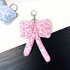 Keychain Plush Butterfly Bow With Leopard Print For Gift Giving And Party Decor