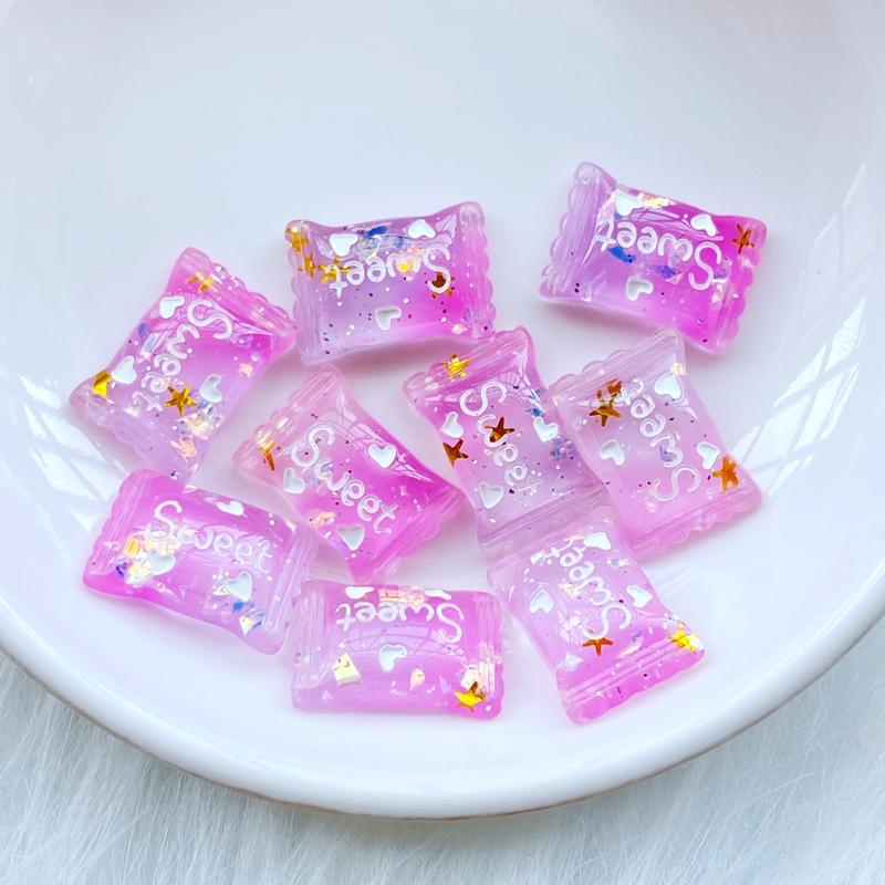 20Pcs New Resin Lovely Mixed Shiny Mini Candy Flat Back Cabochon Scrapbook DIY Embellishments Accessories Q41